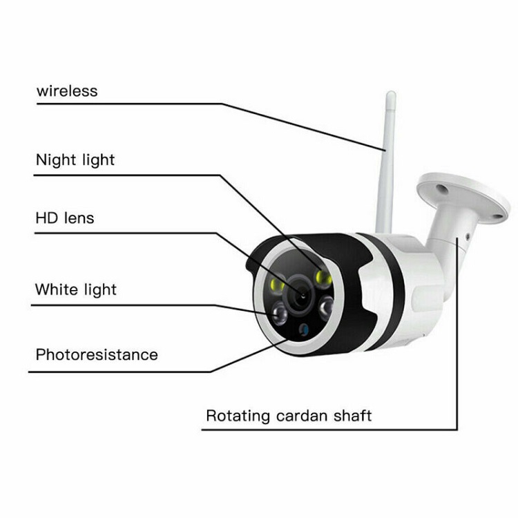 4MP outdoor dual light source wifi smart HD waterproof IP66 camera